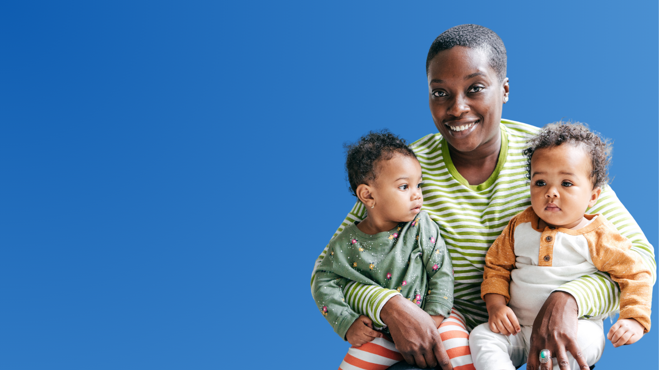 Hero image- Black Mom with two young children